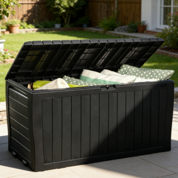 268.7 L Dark Grey Resin Deck Box