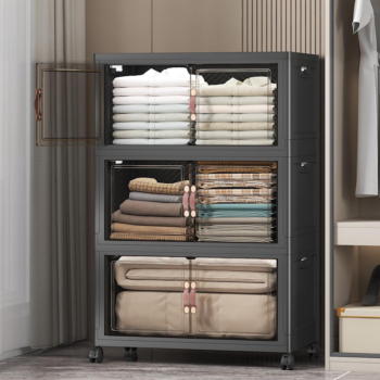 3-Pack Extra Large Stackable Storage Bins with Wheels